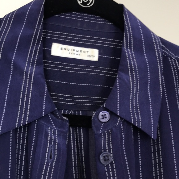 🌟SALE Equipment Purple Striped Blouse US XS - Picture 2 of 2